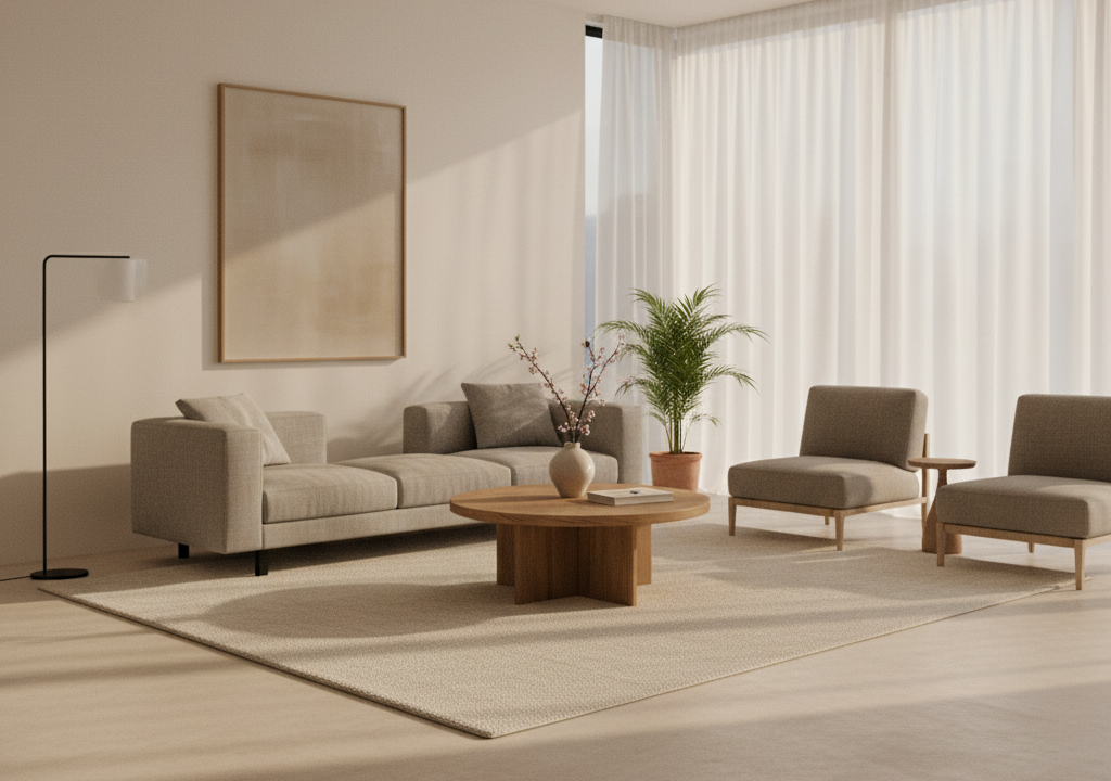 Minimalist living space representing simplicity and intelligent restraint.